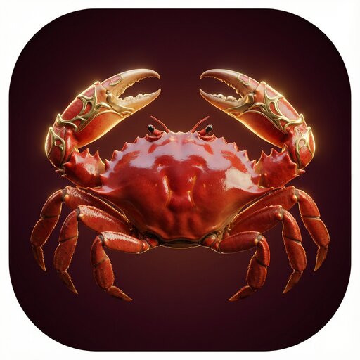 Huy hiệu biểu tượng Cua trong game bầu cua tôm cá