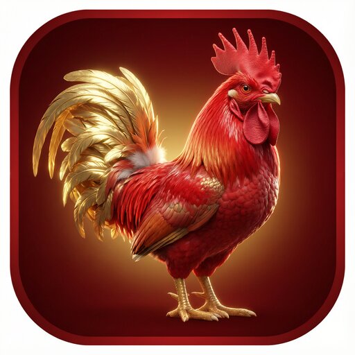 Huy hiệu biểu tượng Gà trong game bầu cua tôm cá