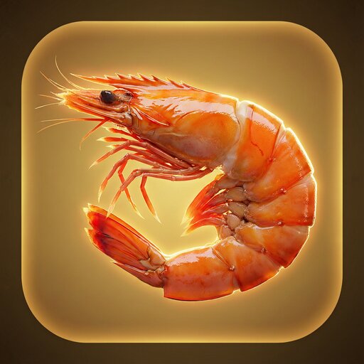 Huy hiệu biểu tượng Tôm trong game bầu cua tôm cá
